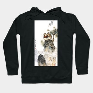 Tiger Roaring on Mountain Top Hoodie